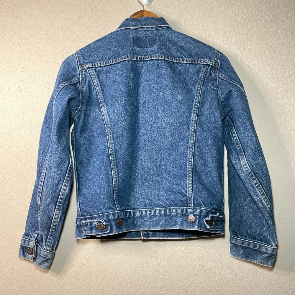 Vintage Boy/Girl Levi’s Medium Wash Denim Jean Jacket Size 16 Made In U.S.A - Picture 3 of 11
